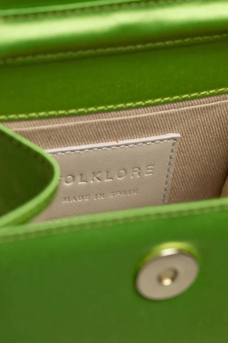 Mini Loop Bag In Satin Lime Green