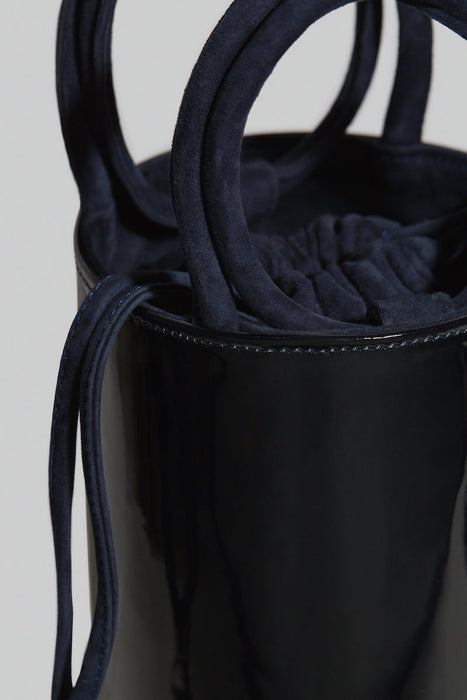 Medium Kyklos Bag In Navy Patent Leather