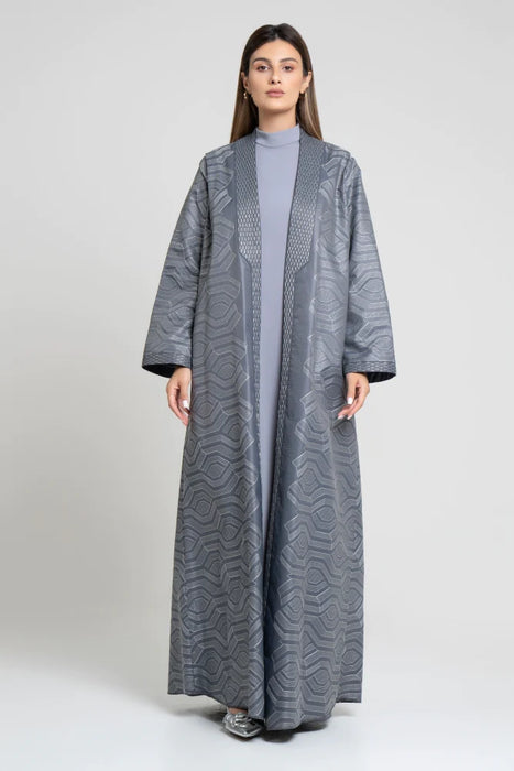 Grey Silk Abaya
