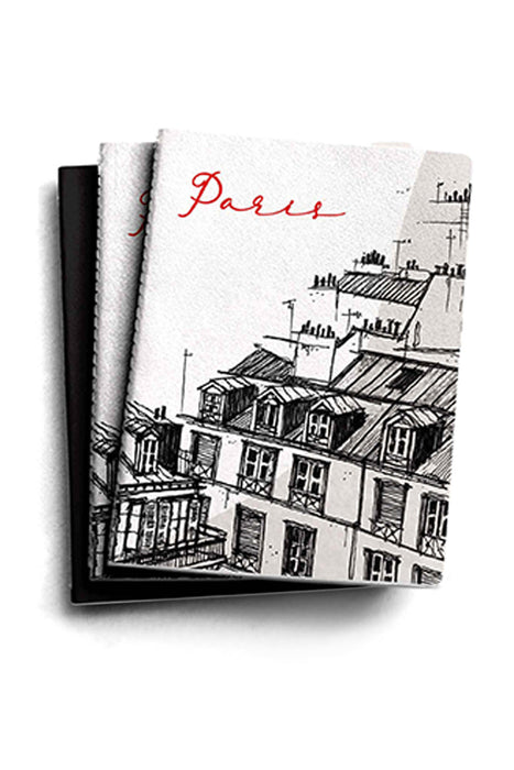 Set Of 3 Paris Notebooks