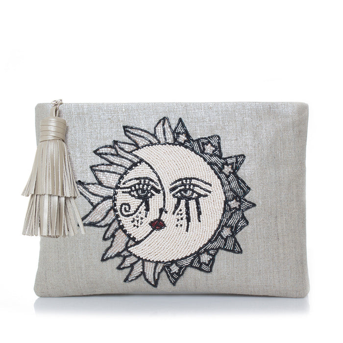 Sun To Moon Silver Pouch